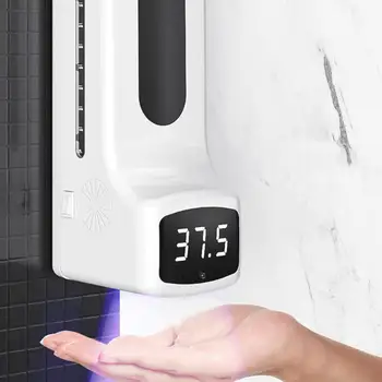 

2 in 1 K9 Pro Infrared Thermometer Automatic Soap Dispenser Palm Temperature Measurement and Disinfection Integrated Machine