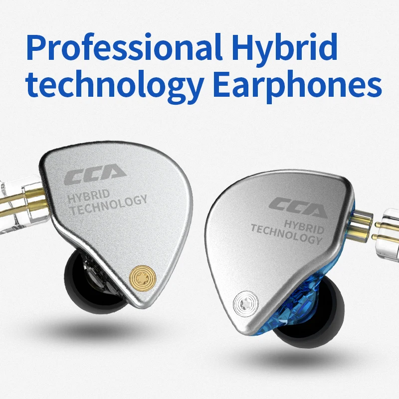 CCA CA4 In Ear Earphones 1BA 1DD HIFI Stereo Audiophile Subwoofer Headset Music Sports Gaming Wired Headsets Replaceable Cable
