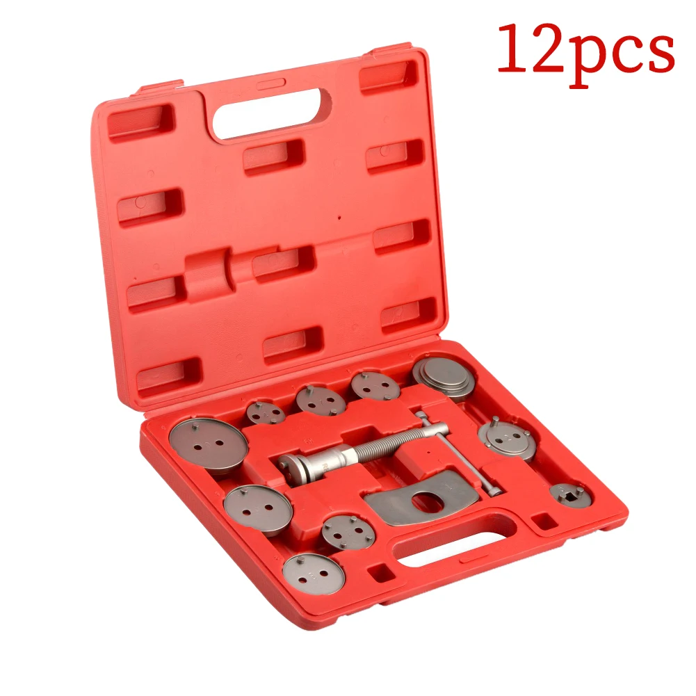 

12PCS/Set Car Repair Tools Auto Replacement Tools Set Disc 45 Steel Brake Caliper Wind Back Tool Brake Piston Wind Back Tool