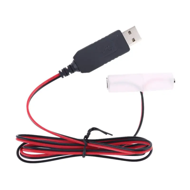 Nuevo LR6 AA Eliminador de batería de 2m Cable de alimentación USB reemplazar 1 a 4 Uds AA batería
