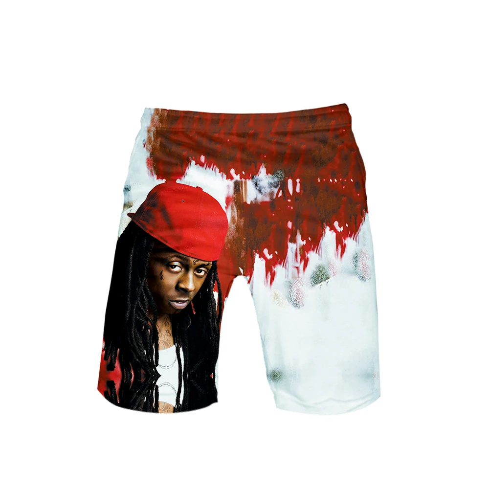 F. T, хип-хоп, хит, для мальчиков, рэппер, Lil Wayne, Дуэйн, Майкл Картер, Jr., 3D, летние мужские модные трендовые шорты, популярные, повседневные, летние шорты