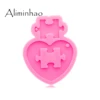 DY0633 Super Glossy Heart puzzle Keychain Silicone Mold Epoxy Craft Resin Molds DIY Handmade Polymer Clay Mould ► Photo 3/6