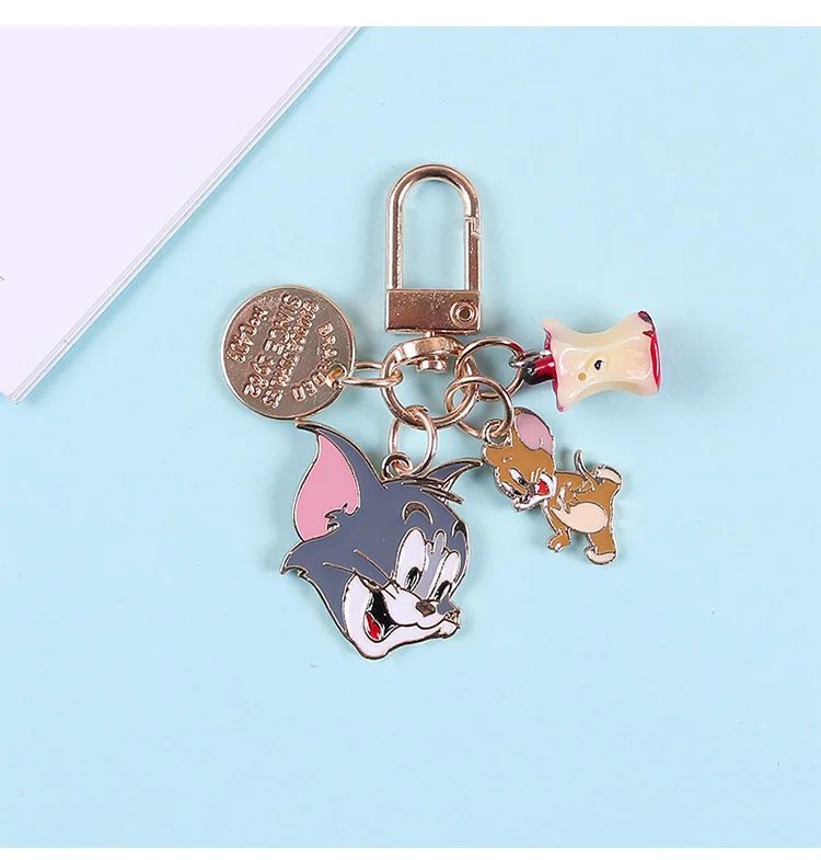 FB-1 Классический мультфильм Том и Джерри брелок DIY Милая мышь кошка животное брелок Женская сумка подвеска брелок - Цвет: FB-1