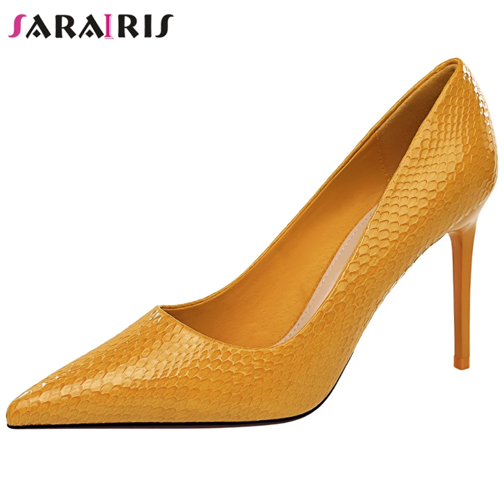 

SARAIRIS Big Size 34-43 New Female Fashion Pointed Toe Spring Pumps Party Ol Sexy Pumps Women Thin High Heels Shoes Woman
