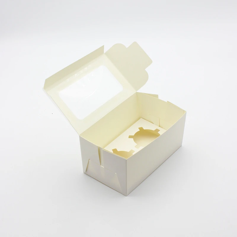50 шт коричневая крафт-бумага коробка с окном Конфеты Кекс Коробки для кексов Подарочная коробка свадебный торт упаковка белая бумага 2 подставка для пирожных