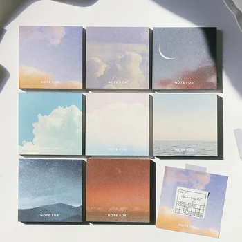 

Ins Light and shadow series Writing Pads Sticky Notes portable Memo Pad Diary Stationary Flakes Scrapbook Decorative Vintage