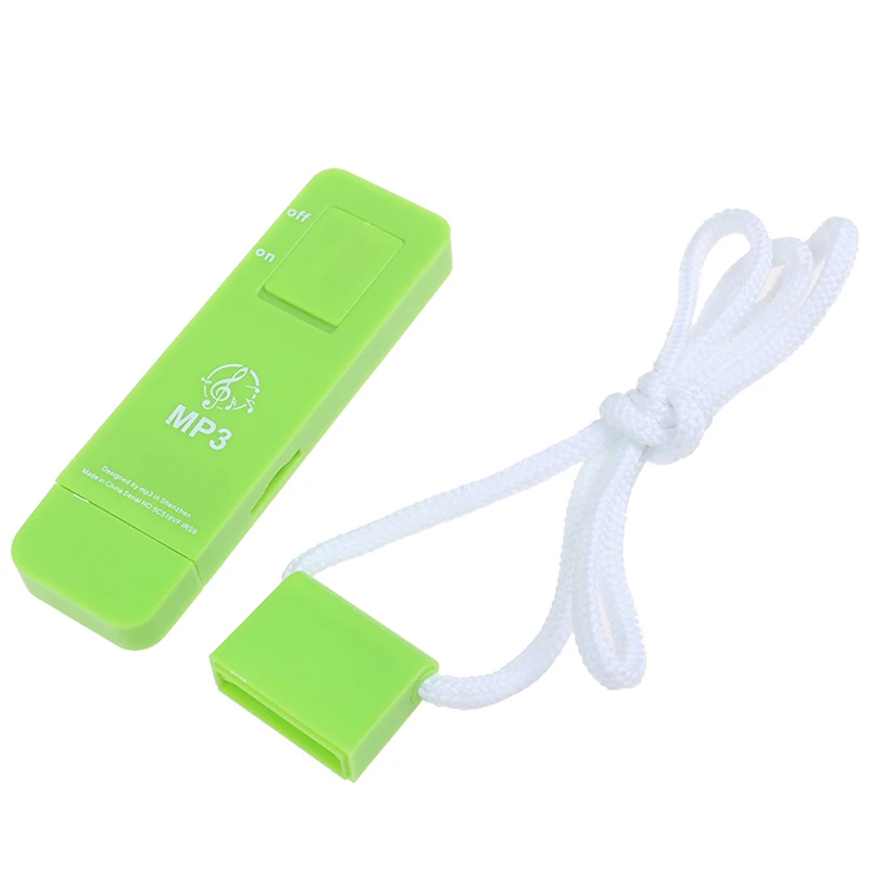 Зеленый USB Встроенный карта MP3 плеер U диск Mp3 плеер репродуктор de музыки без потери качества звука музыкальный медиа MP3 плеер Поддержка Micro TF карты - Цвет: Зеленый