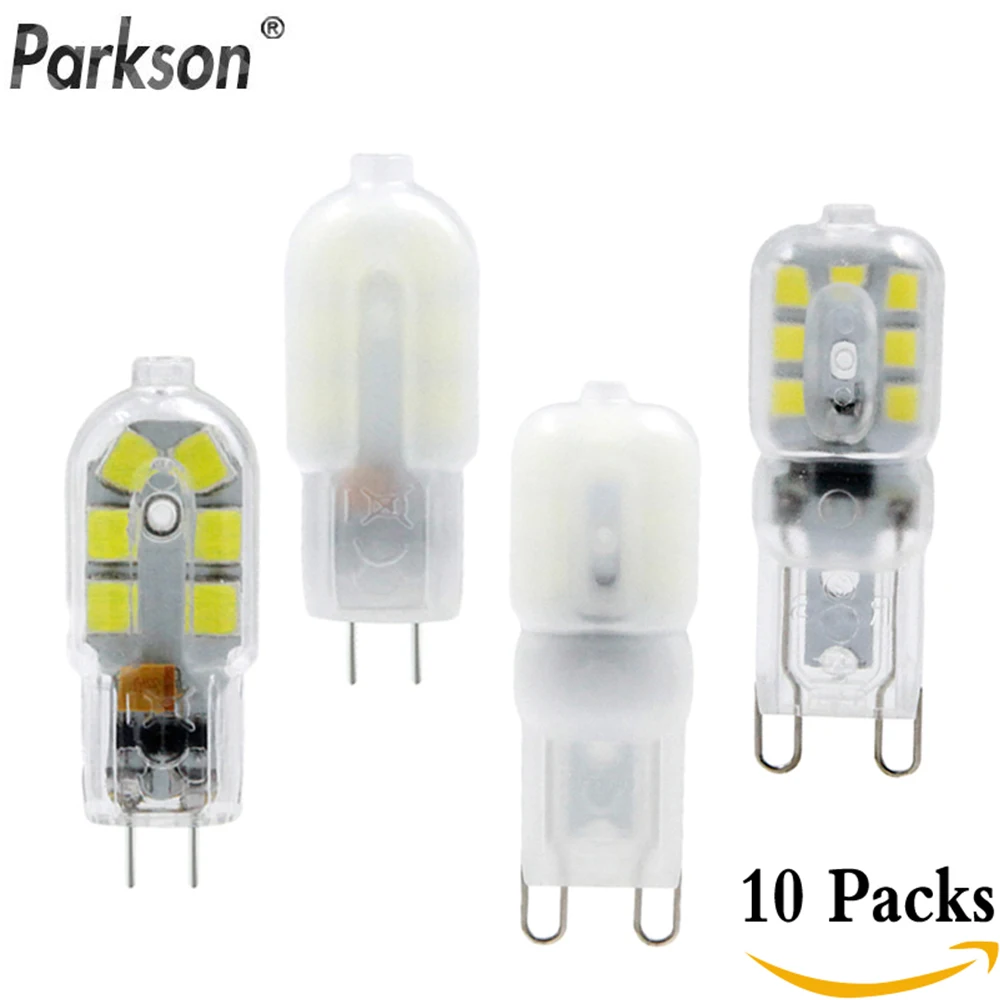 Светодиодная лампа G4 G9 DC 12V/AC 220V 2W SMD 2835 прозрачная/молочно белая люстра прожектор
