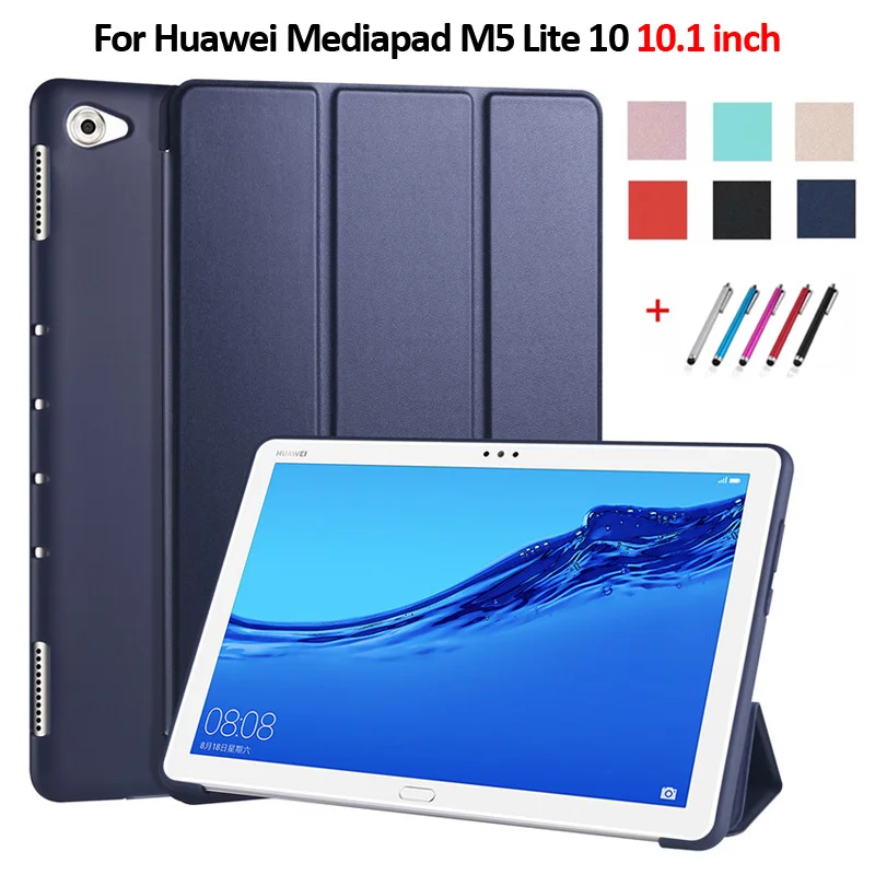 Fundas Para планшет для Huawei Mediapad M5 Lite чехол 10 1 дюймов кожа мягкая задняя подставка