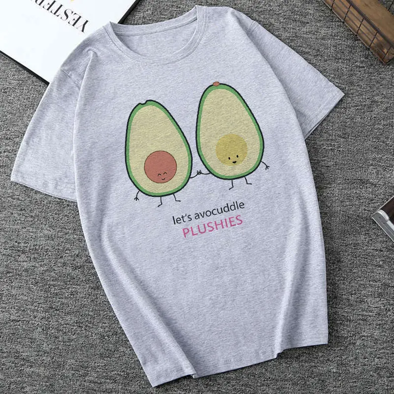Новая модная летняя Корейская Стильная Милая маленькая свежая Модная рубашка с принтом авокадо Повседневная Свободная женская шифоновая блузка