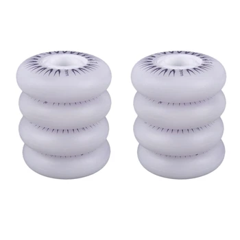 

8 Pack 76mm In-Line Speed Skate Skating Sliding LED Light Flashing Roller Skates Wheels