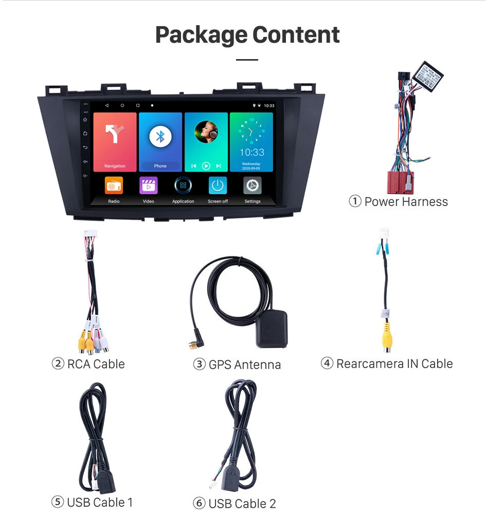 Для Mazda 5 2010 2015 Aftermarket GPS навигация Авторадио 2 Din Автомобильный Радио