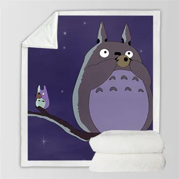 

Cartoon anime chinchillas rectangle Blanket Sherpa Blanket Wearable plush Throw Blanket on Bed Sofa velvet Thick warm B1069