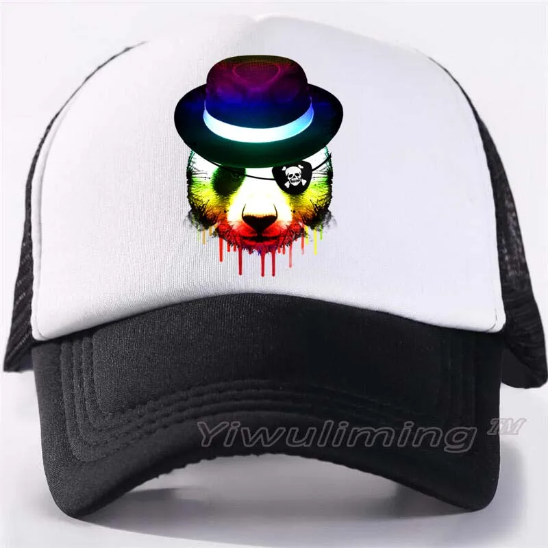 Новая брендовая классная панда бейсболки женские мужские Snapback сетчатая шапка Дальнобойщик открытый спортивный, для укрытия кепки дропшиппинг - Цвет: 6
