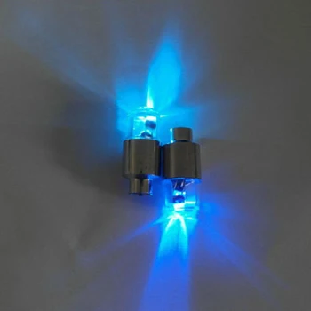 

8pcs Tire Valve Stem Lights Blue Car Wheel Cap Induction Auto Accessories