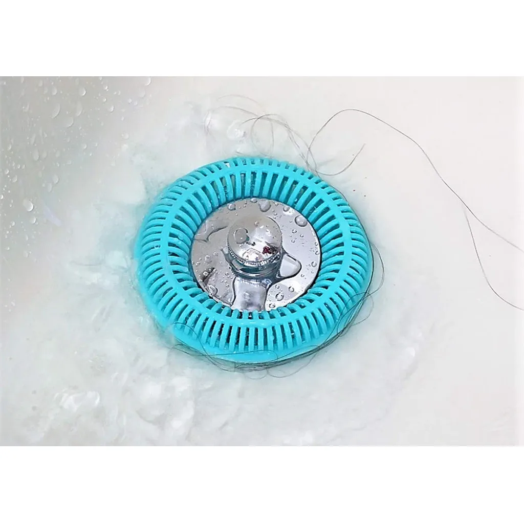 Hair filter Ring Wraps Around Your Drain To Instantly Catch Every Hair sink tub drains Kitchen bathroom Practical#15