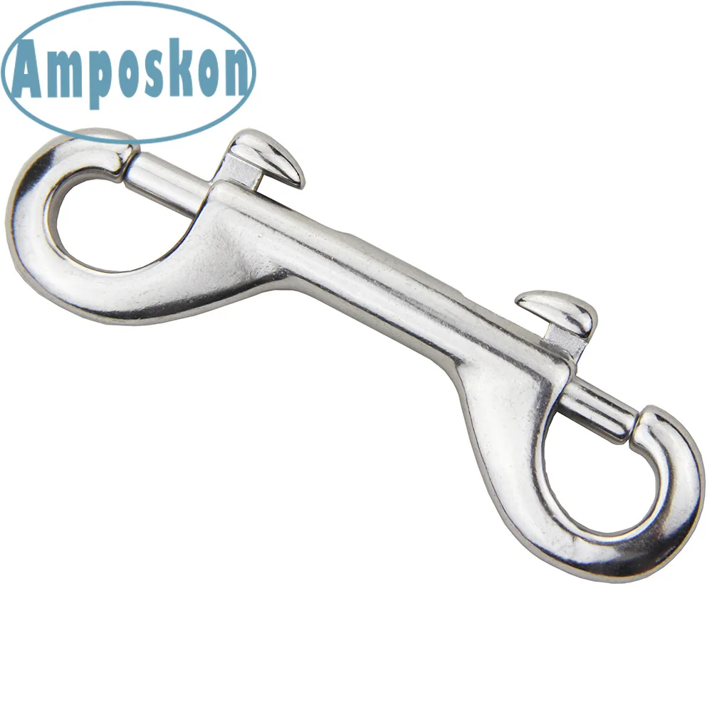 

2 PCS 10cm Luggage Double CLIP SNAP Hook Heavy Duty Double End Trigger Clips Diving Kepper Webbing Belt Clip Kayak Boat Paddle