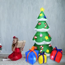 New-2.1M High Automatic Inflatable Christmas Tree Christmas Garden Decoration Spree Home Decor Party Supplies US Plug