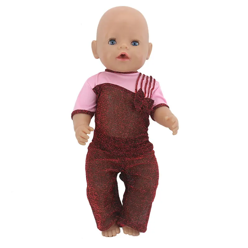 Новая одежда костюм подходит для 43 см кукла 17 дюймов куклы одежда, куклы аксессуары - Цвет: Красный