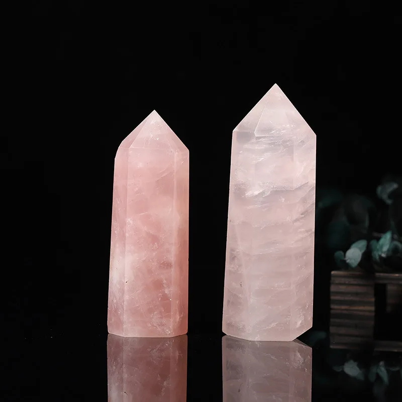 

Large size 80g-2kg Dropshipping natural pink rose quartz Obelisk Crystal Tower gem point healing quartz home decoration