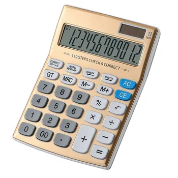 

12 Digit Arithmetic Calculator Ct-990 Solar Calculator Desktop Computer Calculation Tool School Office Financial Supplies