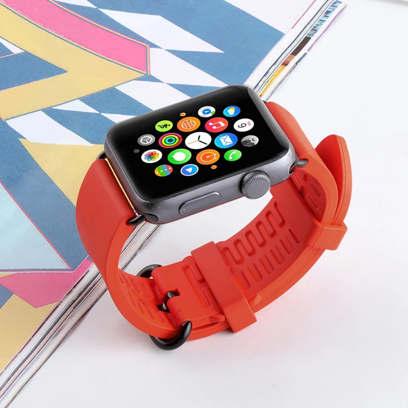 Apple Watch Fluororubber Bands for Apple Watch Band 44mm 42mm 40mm 38mm Apple Watch 5 4 5