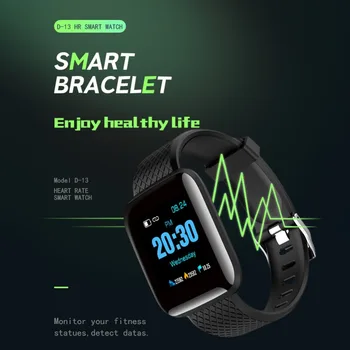 

D13 Fitness Tracker Smart Wristband Bracelet Heart Rate Blood Pressure Monitor Smart Band IP67 Waterproof Sports For Android IOS