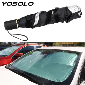 

YOSOLO Interior Protector Covers Car Foldable Umbrella Car Sun Shade Cover Windshield Front Window Umbrella UV Protection Shield