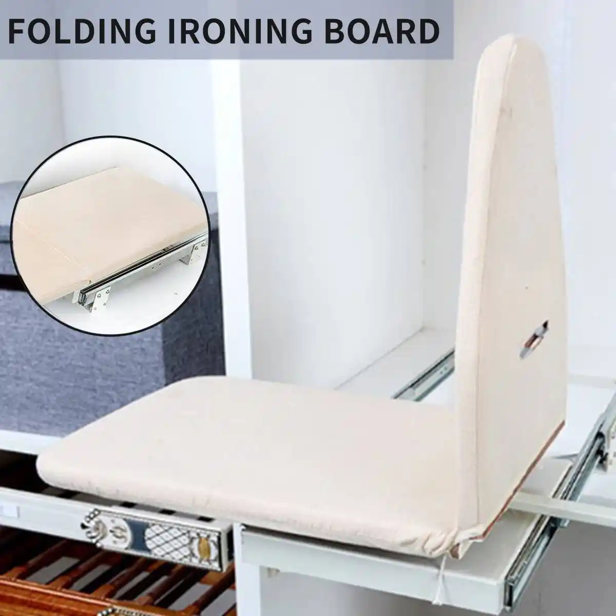 Wooden Ironing Board Pull Out Ironing Board Foldable Space Saving