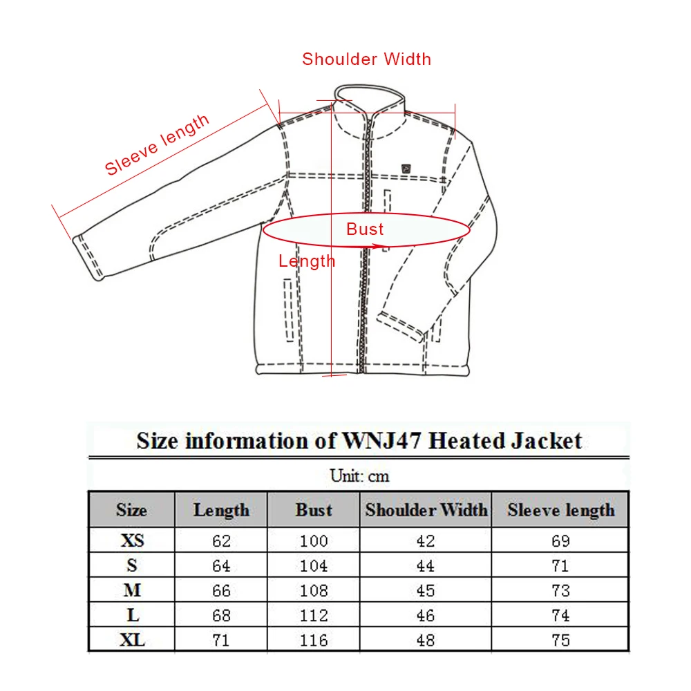 Для мужчин s Wo мужчин s наружное нагревание батарея HeatingJacket зимняя углеродное волокно электрическая Термоодежда водонепроницаемая куртка Мужское пальто