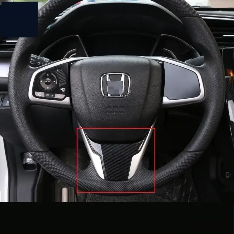 Хромовая Модифицированная автоматическая ручка двери рулевого колеса Интерьер яркие блестки автомобиля Стайлинг украшения части 17 для Honda Civic - Название цвета: Number 1