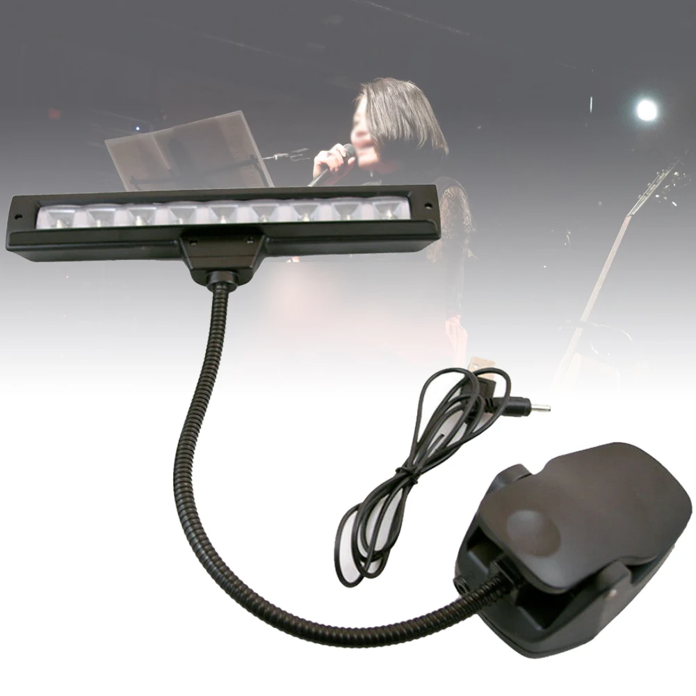 9 LEDs Orchestra Reading Night Flexible Eye Protection Desk Gooseneck Clip On Equipment General Accessories Music Stand Lamp