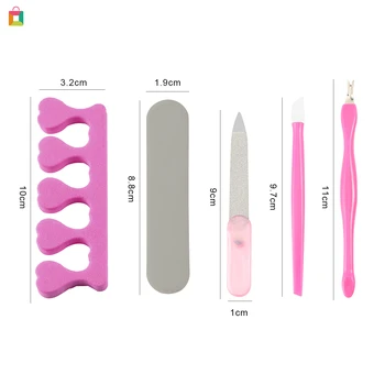 

BeautyBigBang 5pcs/Set Nail Files Dead Skin Fork Durable Buffing Grit Sand Fing Nail Art Tool Sanding File Polish Tools