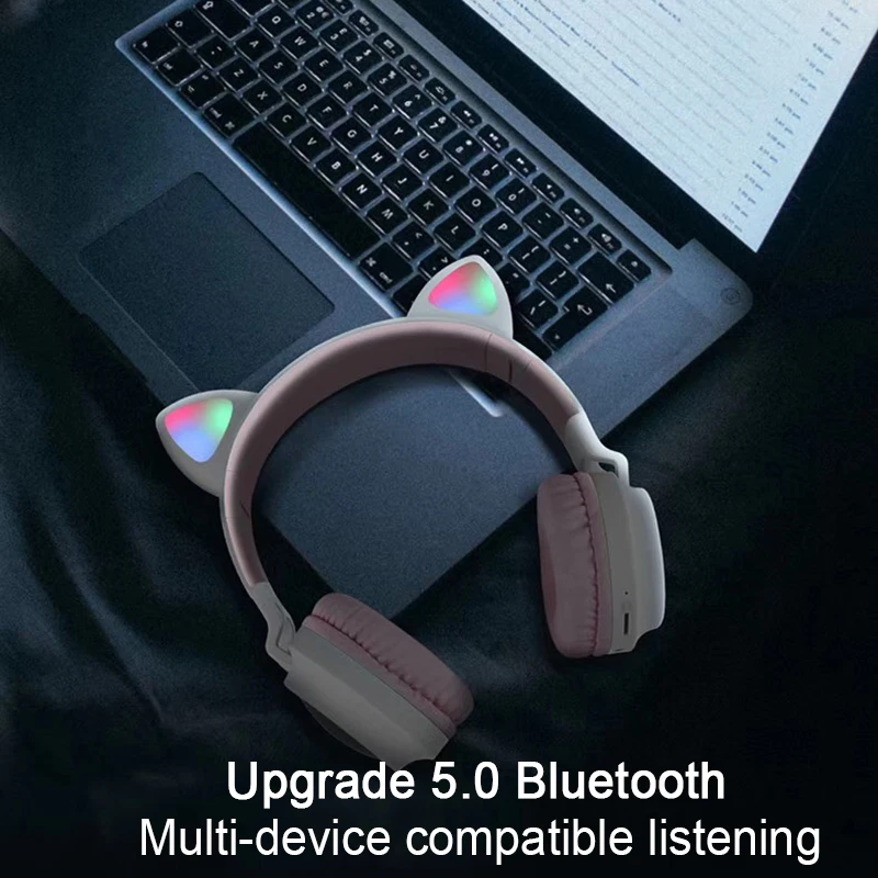 Bluetooth гарнитура с кошачьими ушками цветная поддержкой 5 0|Наушники и гарнитуры| |
