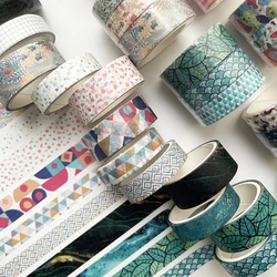Ensemble de bandes adhésives Washi de base 3 rouleaux, autocollant décoratif pour Scrapbooking, ruban de masquage, papeterie de journal intime, 3m 