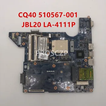 

Free shipping For CQ40 Laptop motherboard 510567-001 510567-501 510567-601 JBL20 LA-4111P DDR2 working well