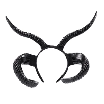 

Gothic Antler Sheep Horn Hoop Headband Forest Animal Photography Manual Cosplay Headpieces Party Accessories
