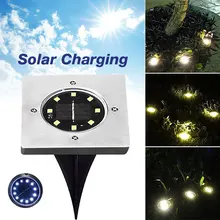8 светодиодный солнечный IP65 светильник-Управление светодиодный путь желоба уличного пейзажа светильник безопасности диск светильник s похоронены светильник наземный светильник прочный