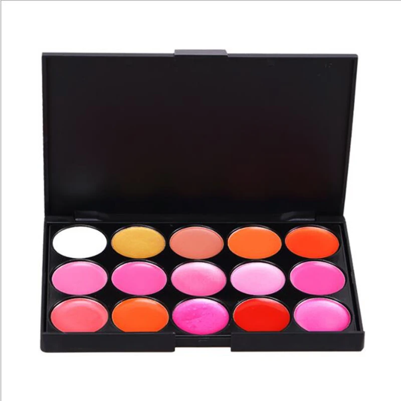 Lipgloss Palette Увлажняющий блеск для губ Палитра мягкий крем 15 цветов сверкающий блеск для губ водонепроницаемый стойкий блеск для губ - Цвет: Lipgloss Palette