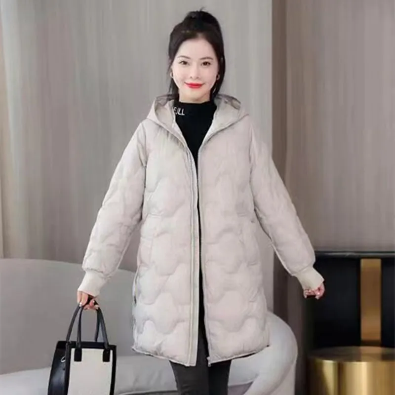 

2023 Winter Fashion Shiny Hooded Jacket Womens Snow Coat Parkas Casual Jackets Female Long Overcoat Woman Thick Warm Coats