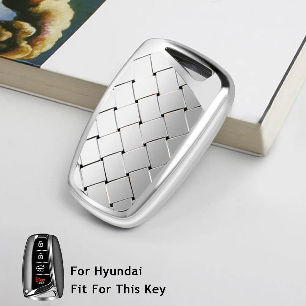 4 кнопки ТПУ ключ чехол для Hyundai Solaris Accent Elantra ix35 ix45 Santa Fe/Equus/Azera/Genesis L110 автомобиль дистанционного смарт-брелок крышка - Название цвета: Option 4