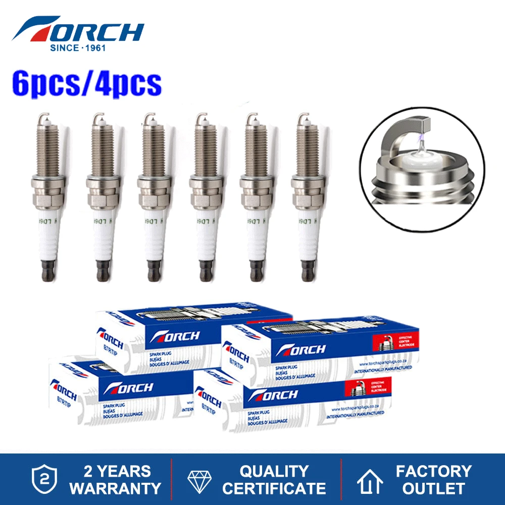 

Original Iridium Platinum Spark Plugs TORCH LD6RTIP for Candle ZNAR6AGP Champion REA9WYPB4 APP5683 for VR7NII33X