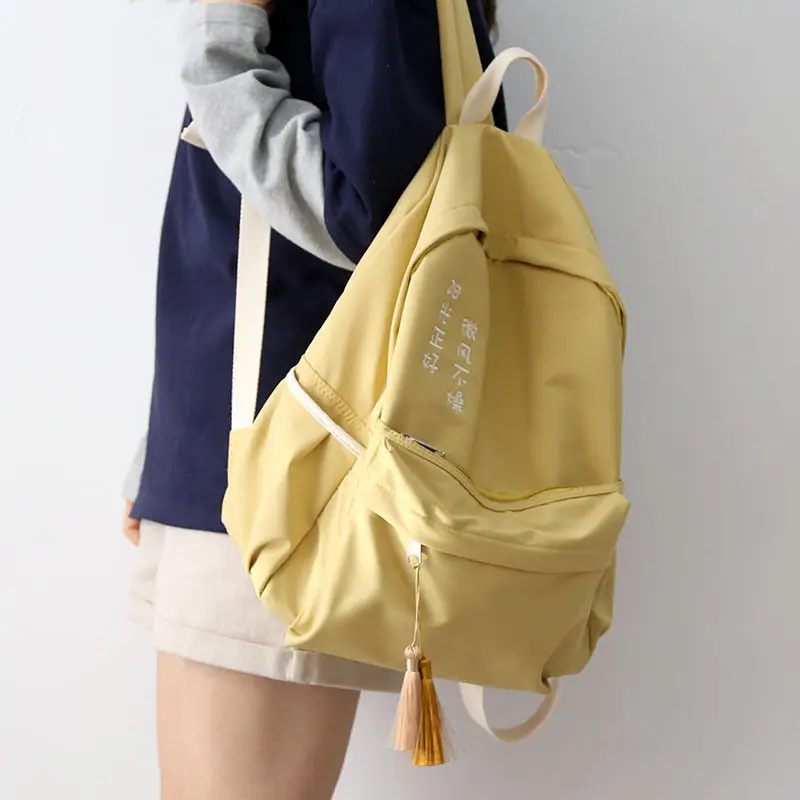 

High School Bags for Teenage Girls Backpack Women Bag School Lightweight Oxford Solid College Student Bookbags Female Scholobag