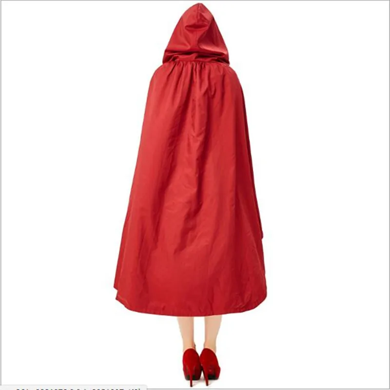M XL красный костюм для верховой езды с капюшоном платье королевы одежда для косплея на Хэллоуин Взрослый Косплей Костюм Вечерние