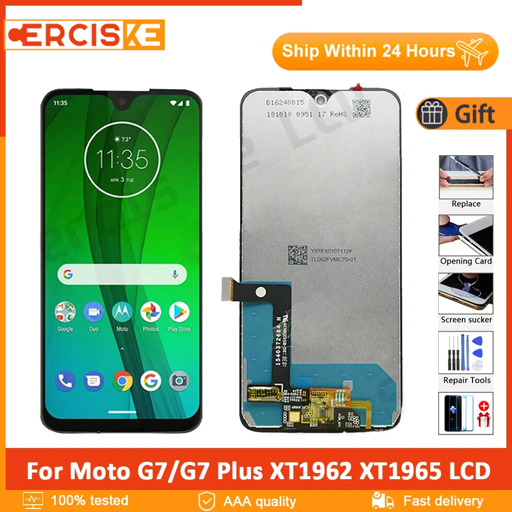

6.2" Original LCD Screen For Motorola MOTO G7 or G7 Plus XT1962 XT1965 LCD Display Touch Screen Digiziter Assembly Replacement