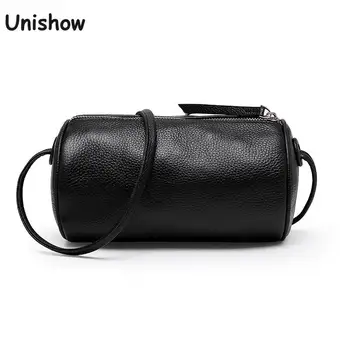 

Barrel-shaped Genuine Leather Women Shoulder Bag 2020 Mini Lady Crossbody Messenger Bag Brand Summer Small Female Leather Bag