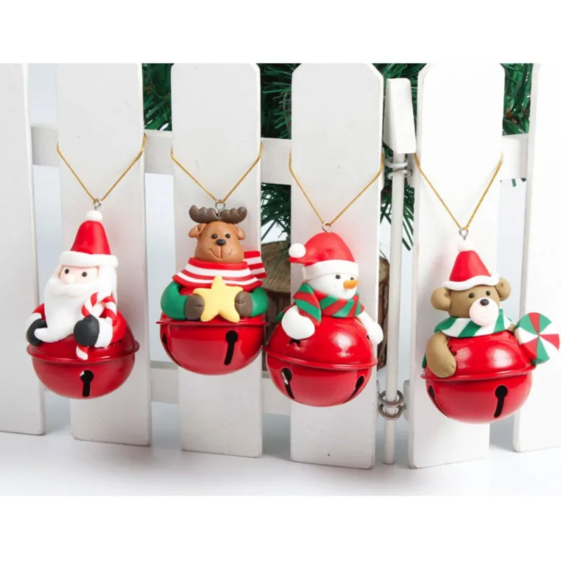 Горячая Распродажа Рождественские Елочные куклы-колокольчики олень с колокольчиками рождественские украшения для дома и сада праздничные вечерние принадлежности для украшения рождественской елки