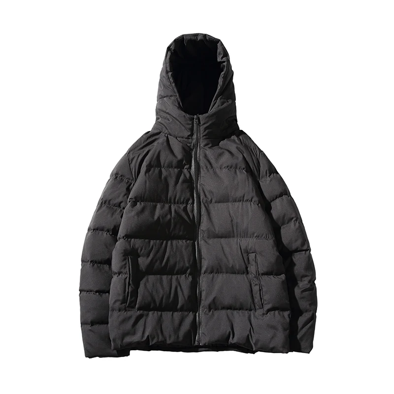 

Fashion Men Winter Jacket Coat Hooded Warm Mens Winter Coat Casual Slim Fit Student Male Overcoat