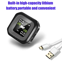 ЖК-дисплей водонепроницаемый беспроводной TPMS мотоциклетная система контроля давления в шинах Солнечный внешний датчик мото инструменты обнаружения