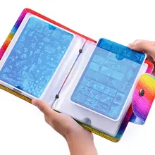 20 слотов пластины для штамповки ногтей держатель карты мешок маникюр шаблон Организатор штамп пластина прочный из искусственной кожи сумка для хранения